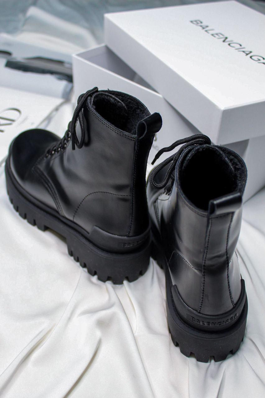 Balenciaga Boots Tractor Black Fur (Мех) 5