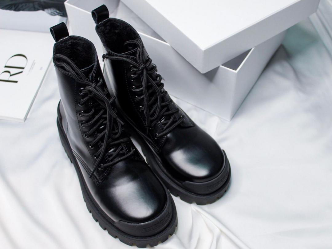 Balenciaga Boots Tractor Black Fur (Мех) 5