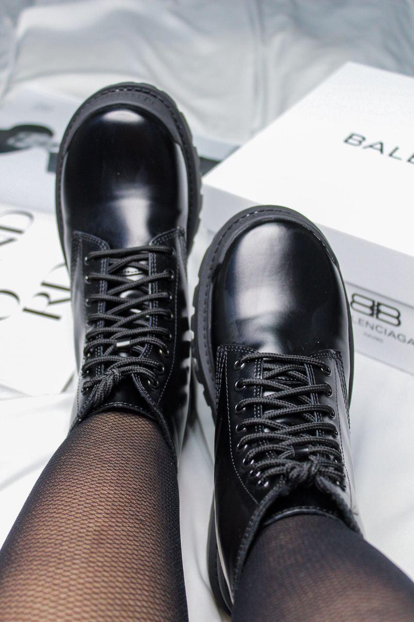 Balenciaga Boots Tractor Black Fur (Мех) 5