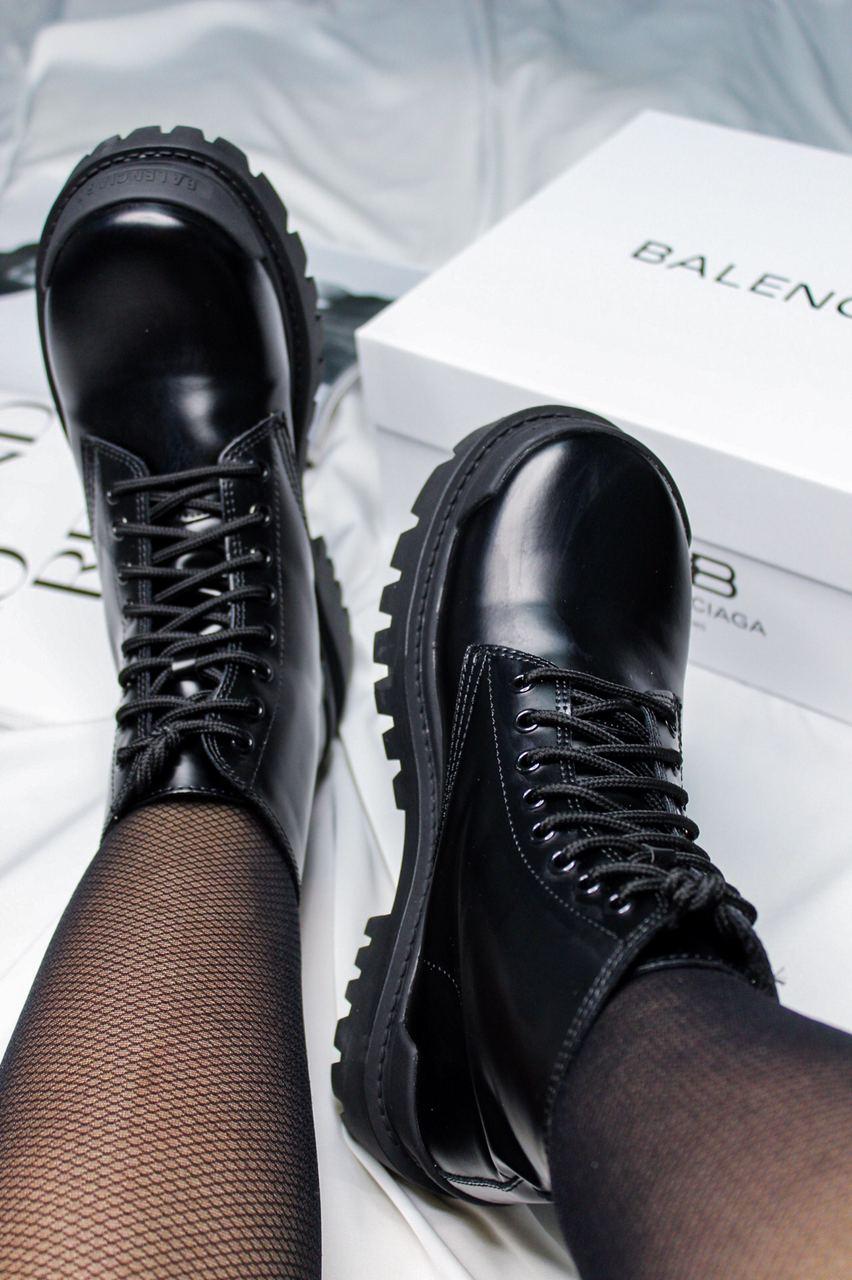 Balenciaga Boots Tractor Black Fur (Мех) 5