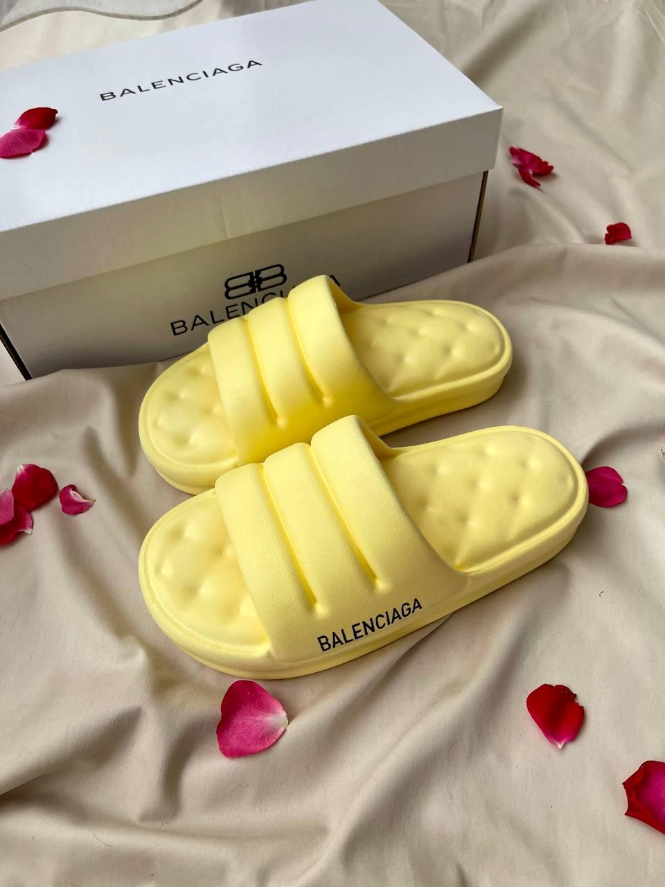 Balenciaga Puffy Slides Yellow