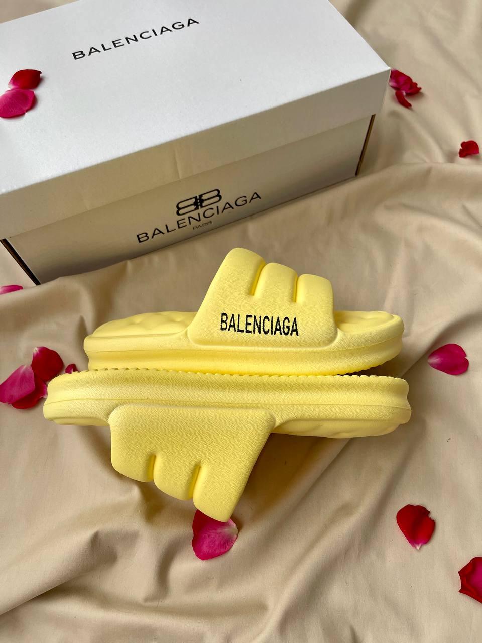 Balenciaga Puffy Slides Yellow