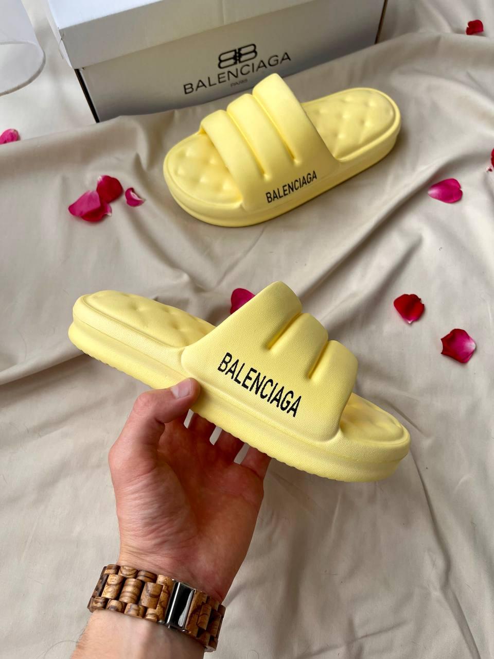 Balenciaga Puffy Slides Yellow