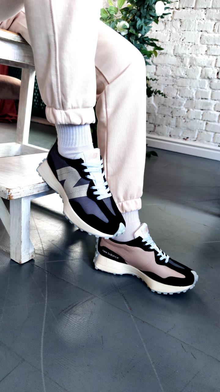New Balance 327 Black Beige White