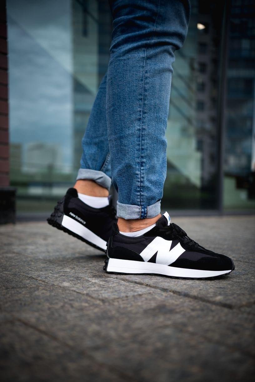 New Balance 327 Black White