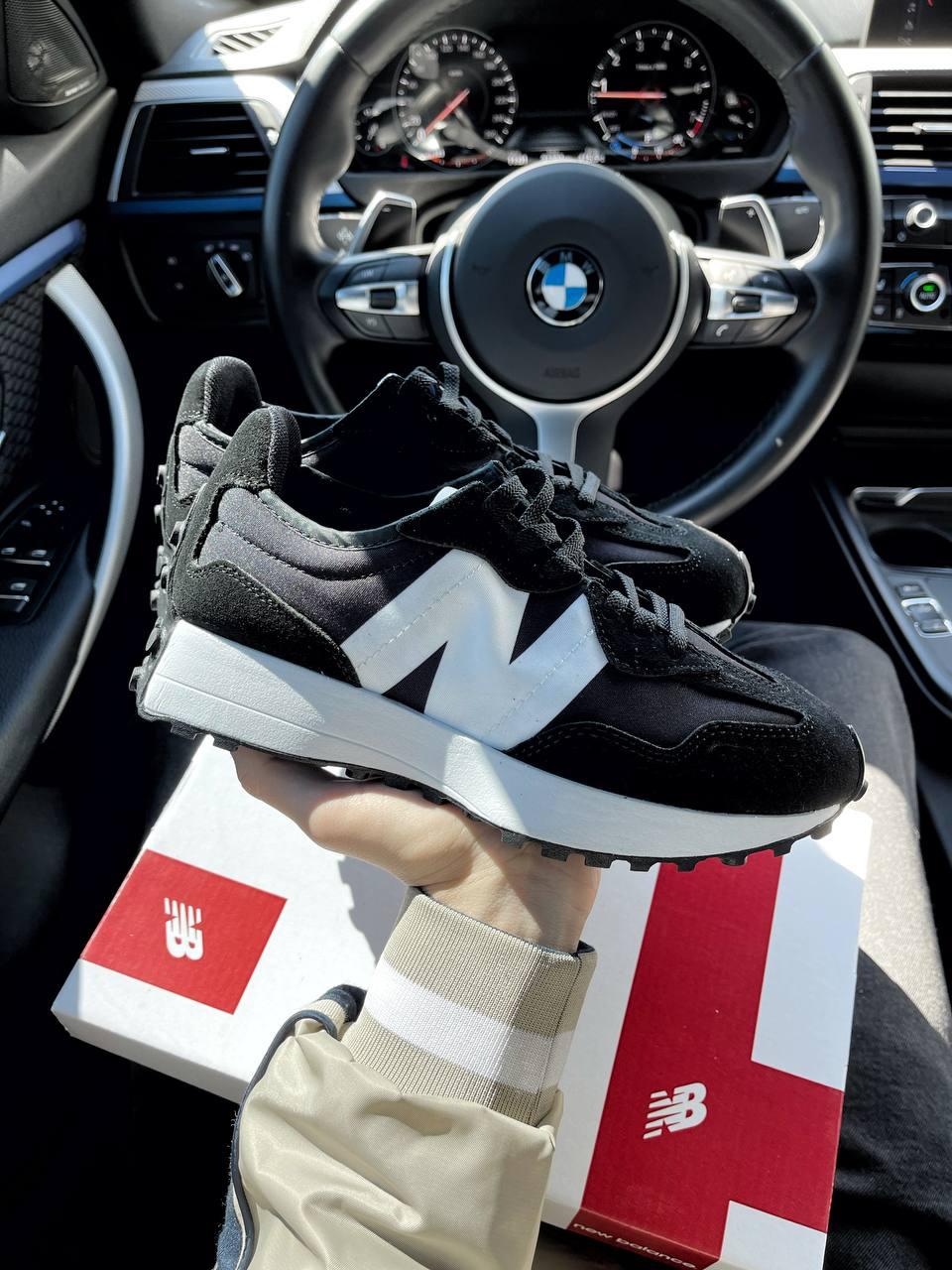 New Balance 327 Black White