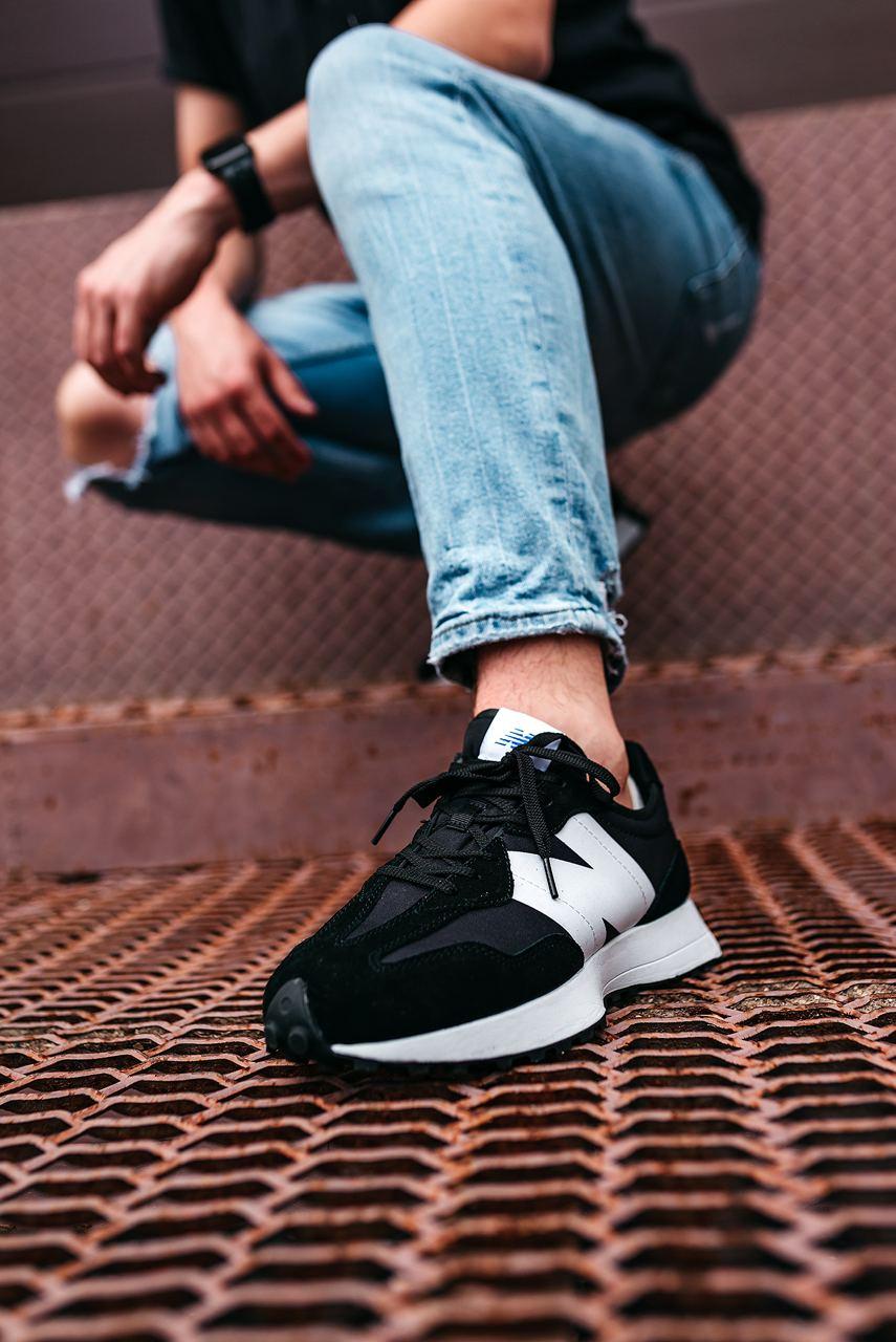 New Balance 327 Black White