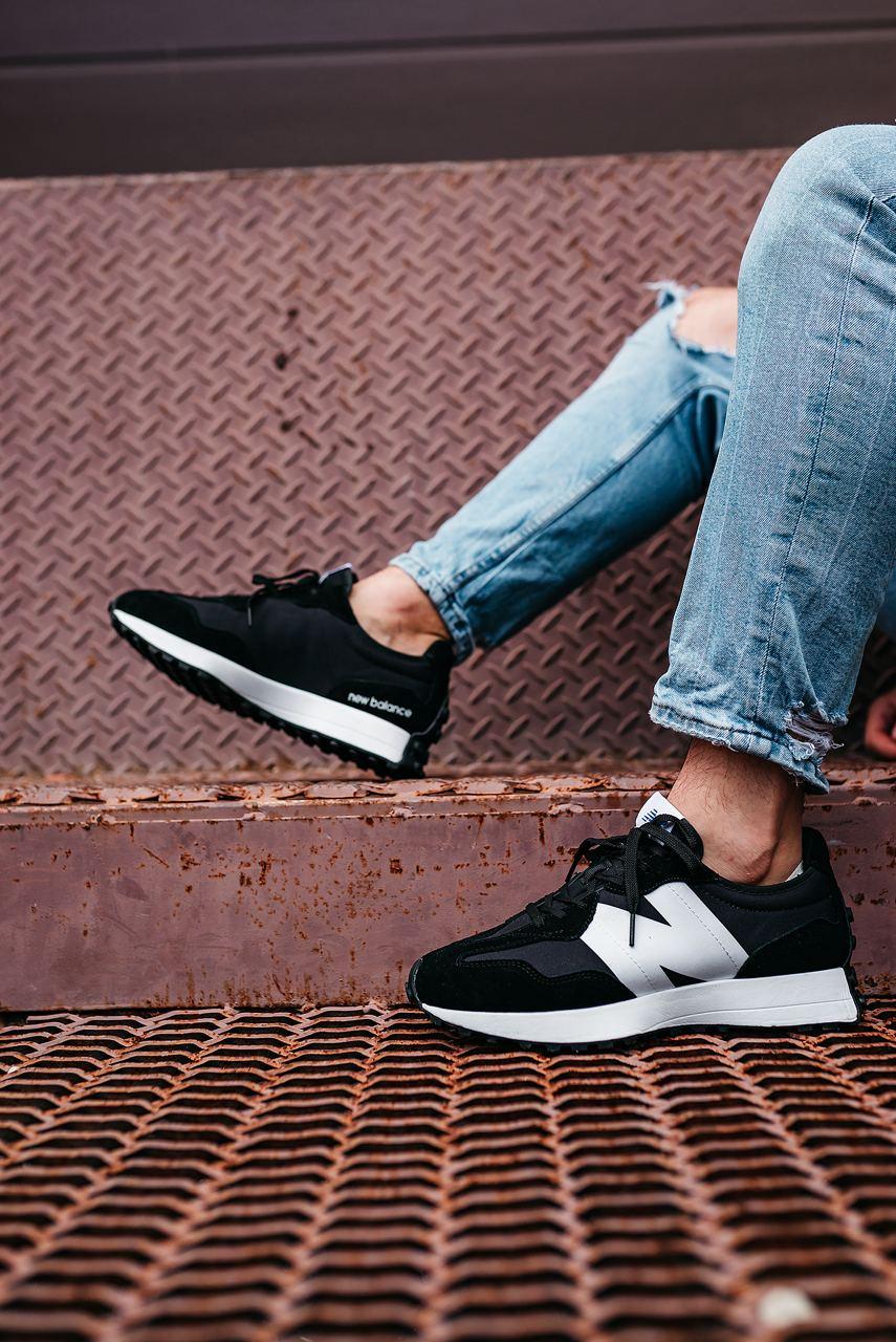 New Balance 327 Black White