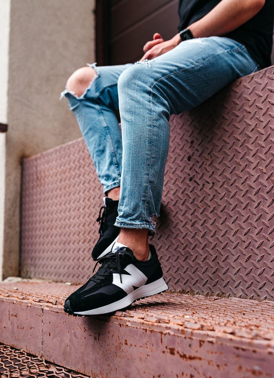 New Balance 327 Black White