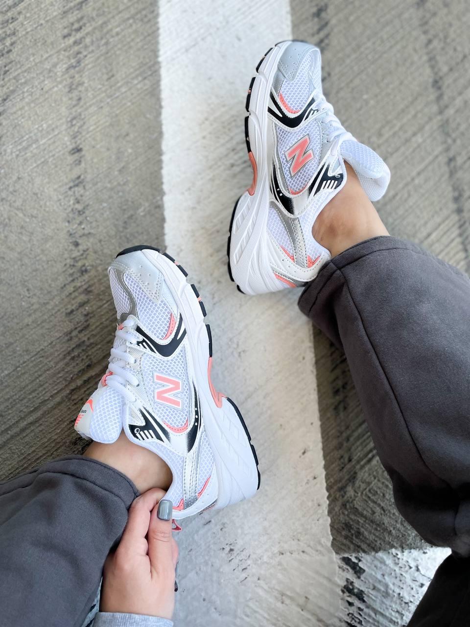 New Balance 530 White Silver Orange