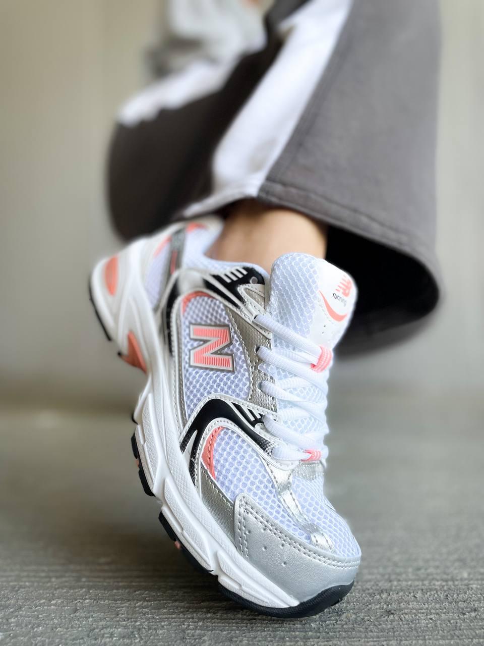 New Balance 530 White Silver Orange