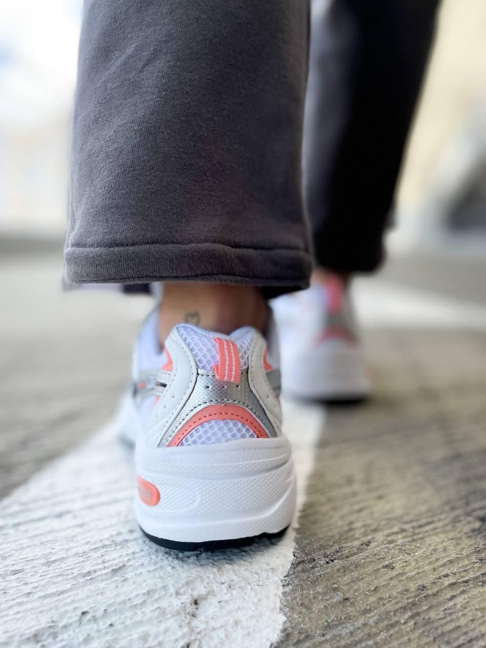 New Balance 530 White Silver Orange