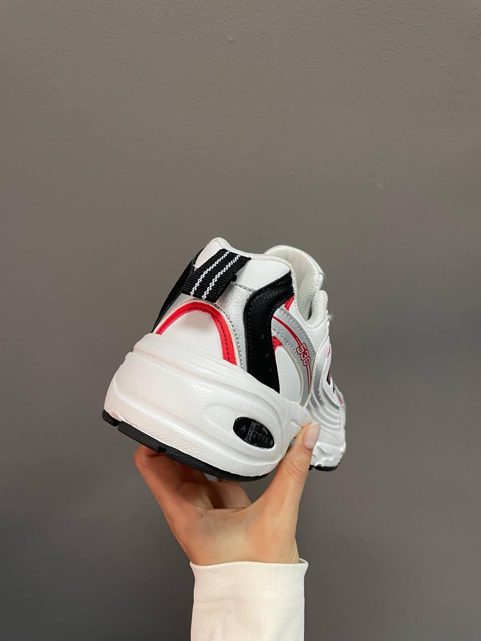 New Balance 530 White Silver Red (Шкіра)