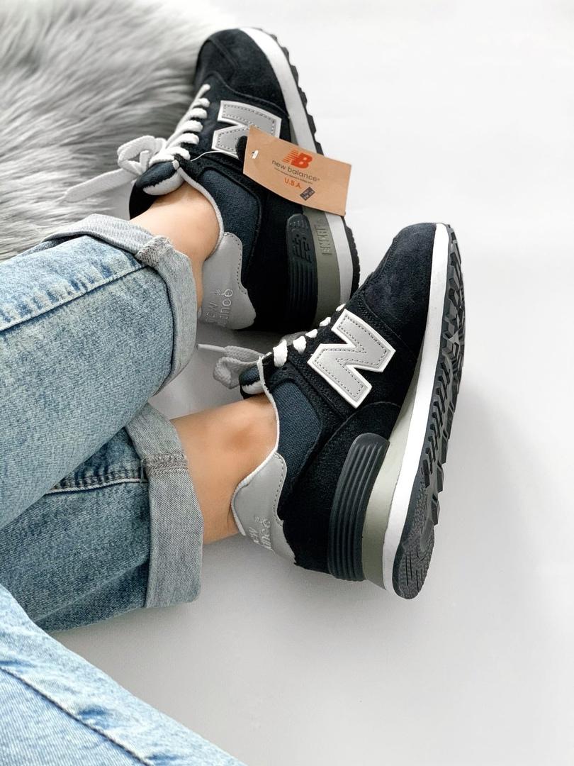 New Balance 574 Dark Blue White Grey