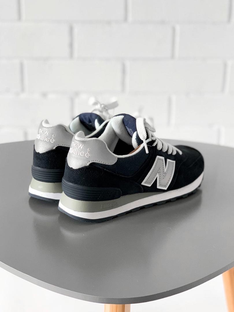 New Balance 574 Dark Blue White Grey