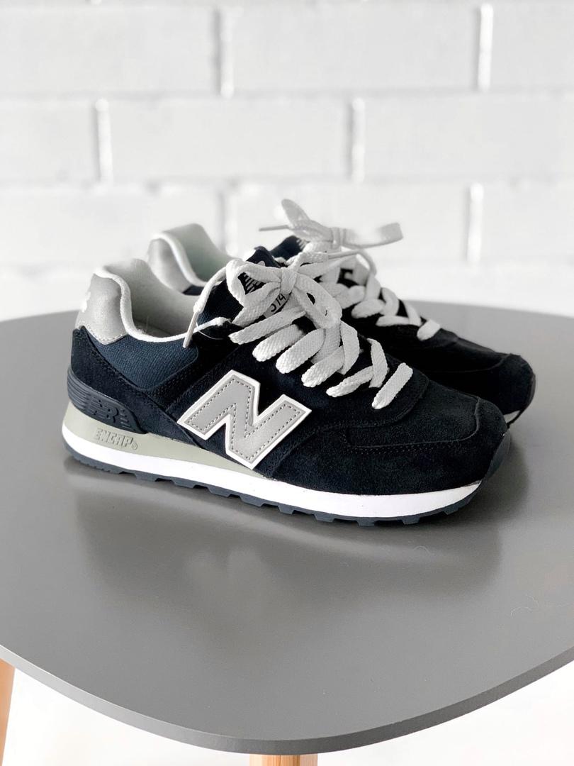 New Balance 574 Dark Blue White Grey