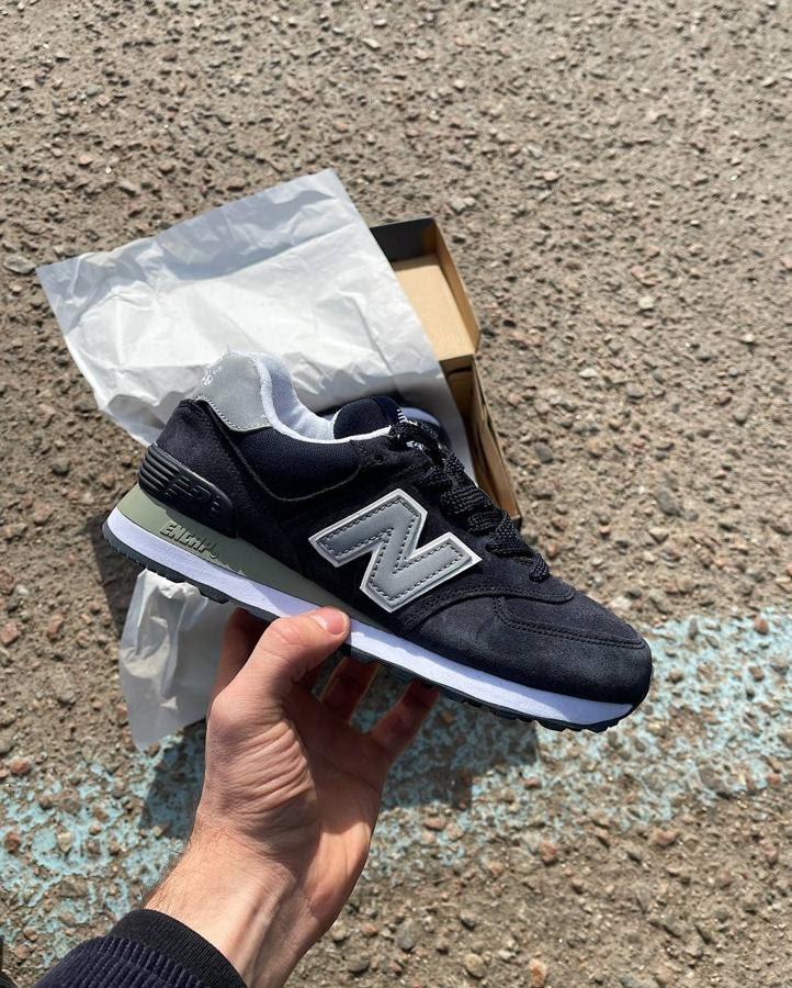 New Balance 574 Dark Blue White Grey