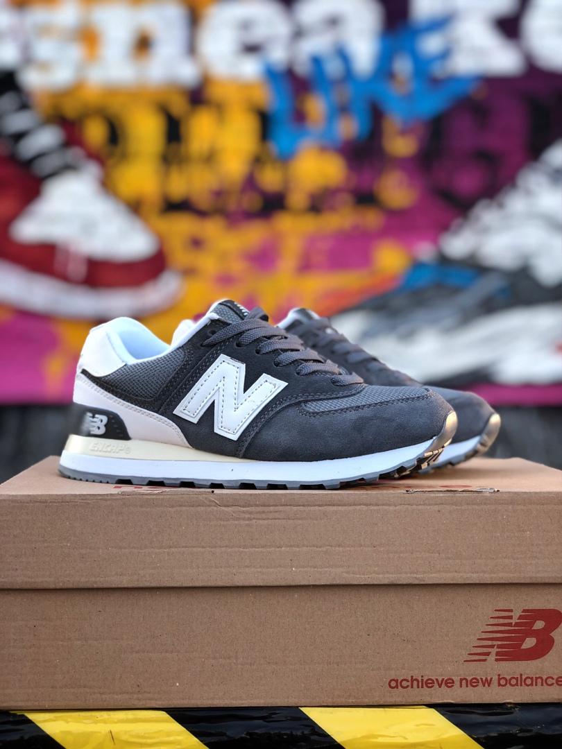 New Balance 574 Grey White (Сетка) 2
