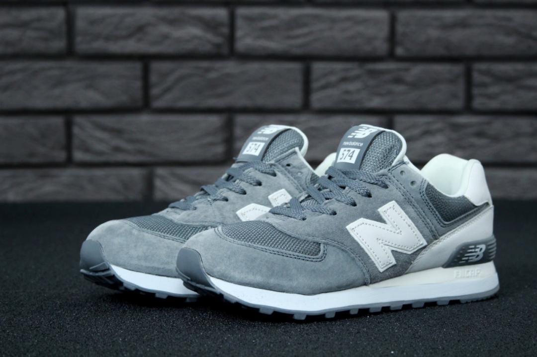 New Balance 574 Grey White (Сетка) 2
