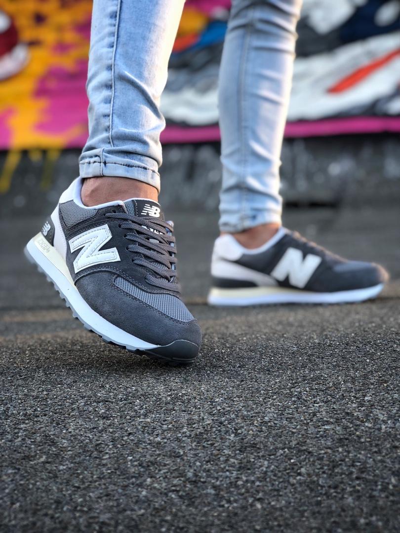 New Balance 574 Grey White (Сетка) 2