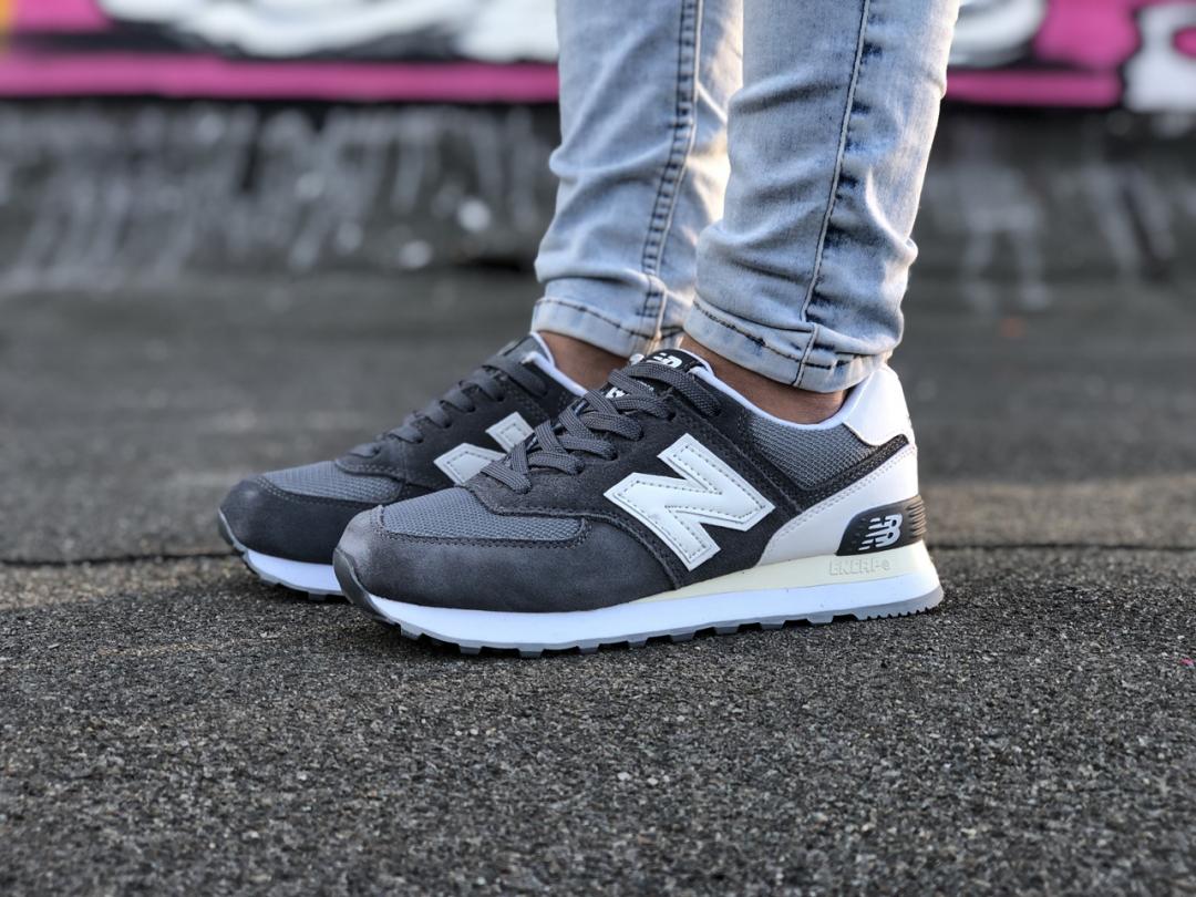 New Balance 574 Grey White (Сетка) 2