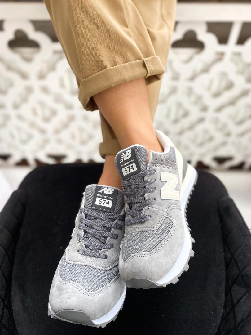 New Balance 574 Grey White (Сетка) 2