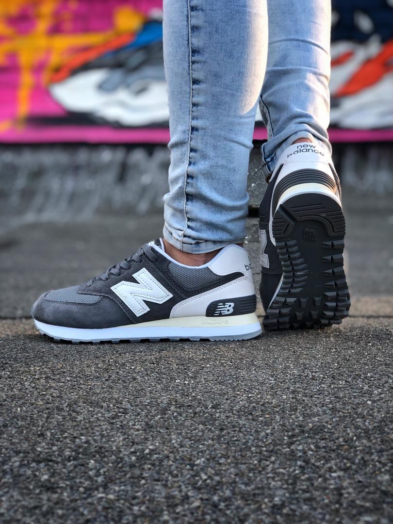 New Balance 574 Grey White (Сетка) 2