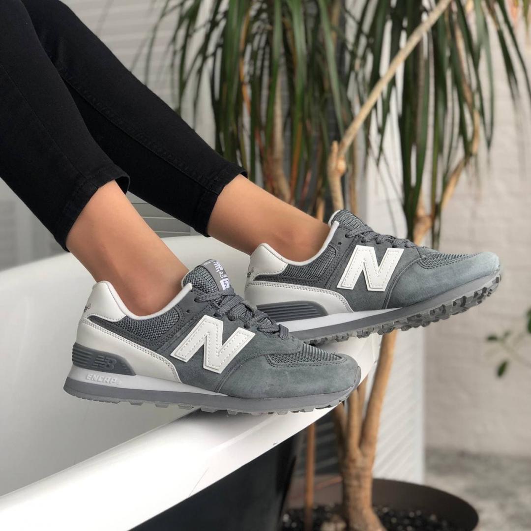 New Balance 574 Grey White (Сетка) 5