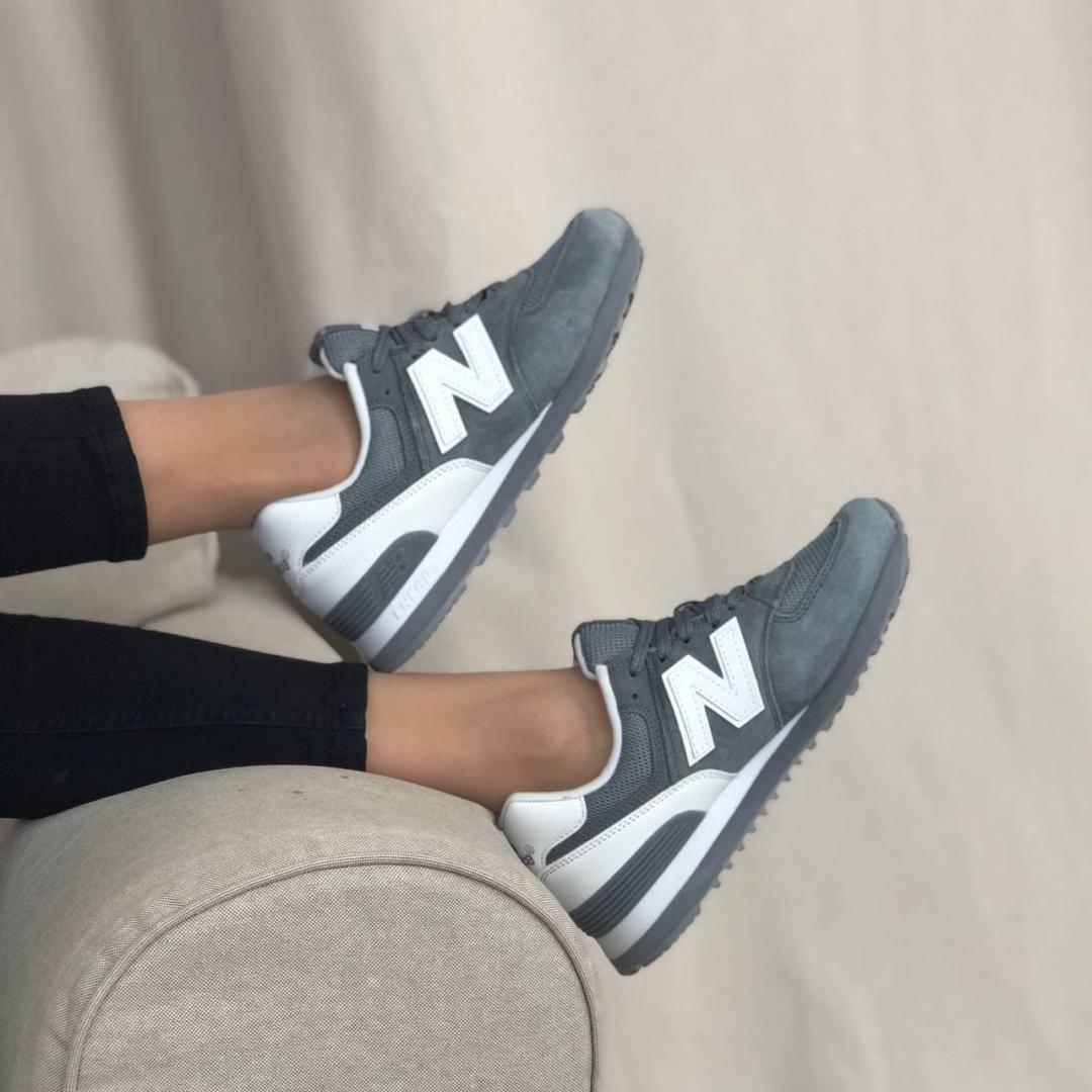 New Balance 574 Grey White (Сетка) 5