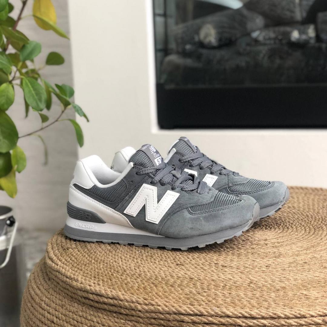 New Balance 574 Grey White (Сетка) 5
