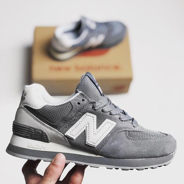 New Balance 574 Grey White (Сетка) 5