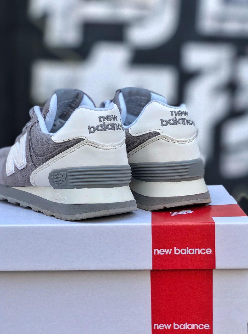 New Balance 574 Grey White Suede