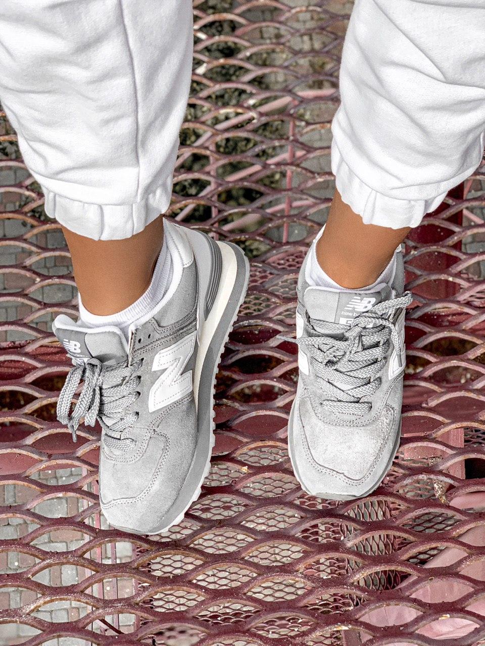 New Balance 574 Grey White Suede