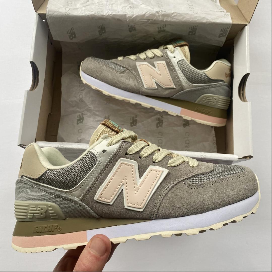 New Balance 574 Grey Beige Pink