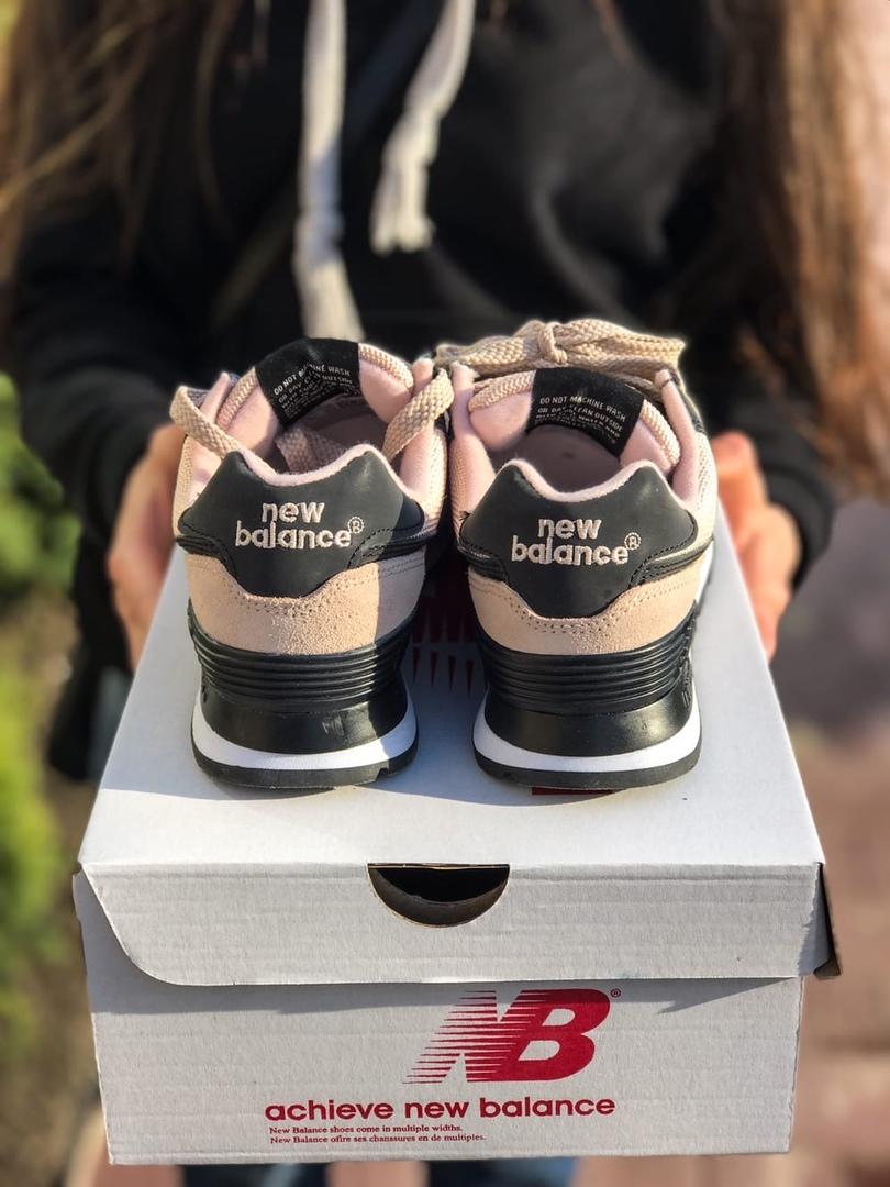 New Balance 574 Beige Black White