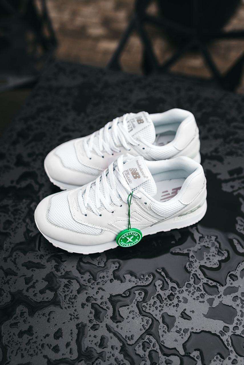 New Balance 574 Full White (Сетка)