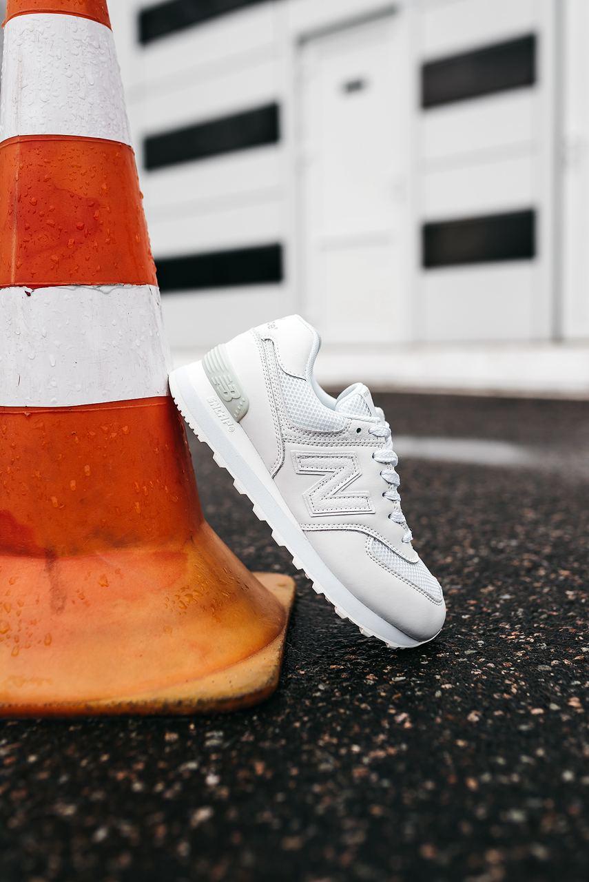 New Balance 574 Full White (Сетка)
