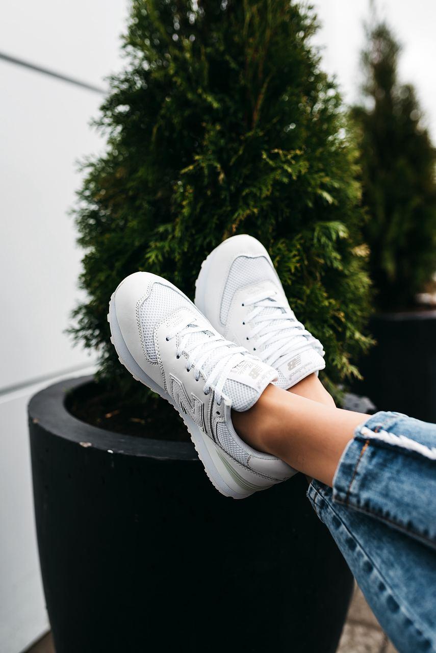 New Balance 574 Full White (Сетка)