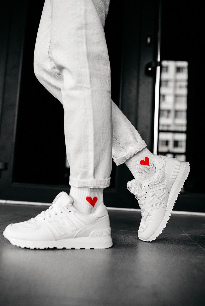 New Balance 574 Full White (Сетка)