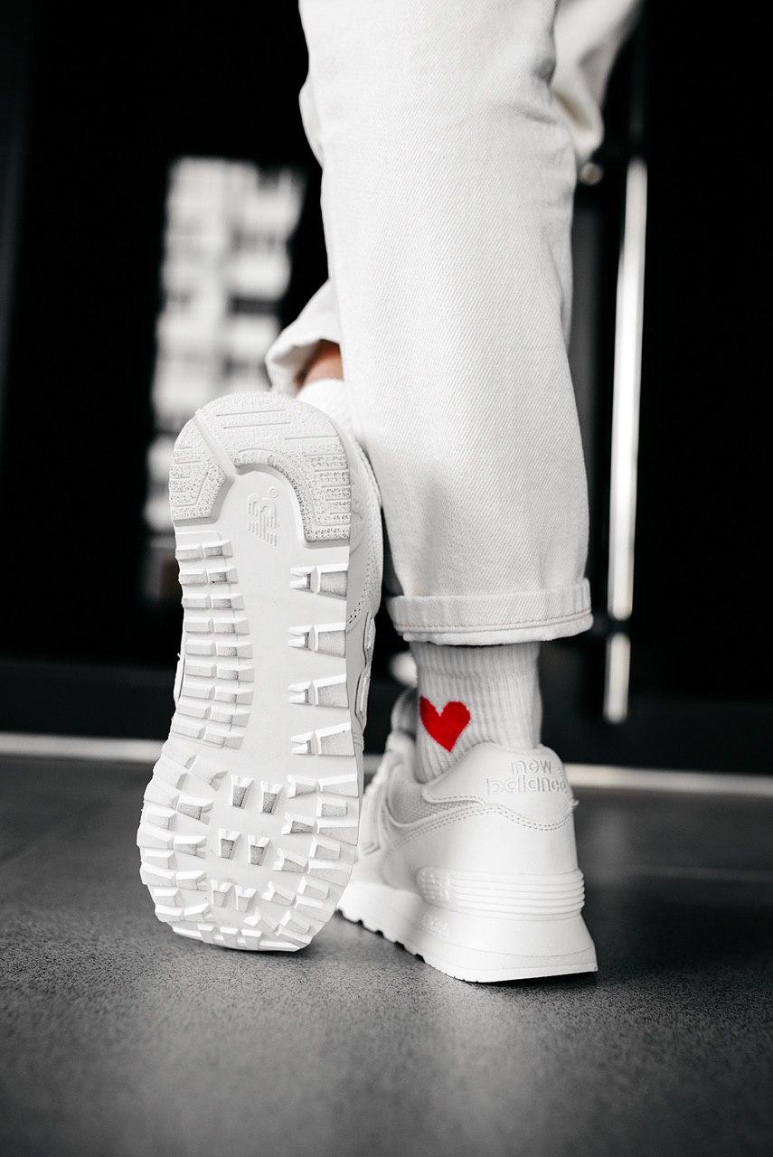New Balance 574 Full White (Сетка)