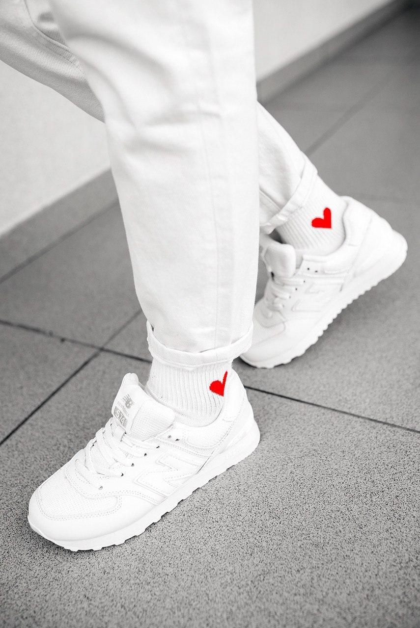 New Balance 574 Full White (Сетка)