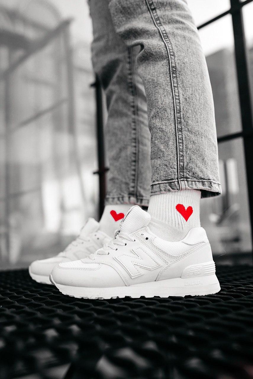 New Balance 574 Full White (Сетка)