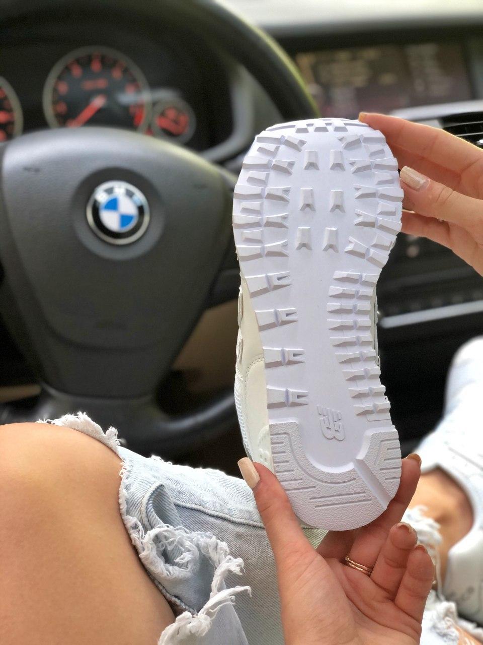 New Balance 574 Full White (Сетка)