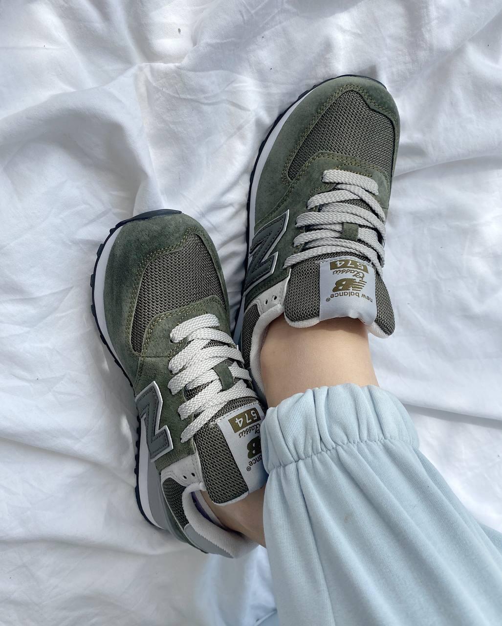 New Balance 574 Khaki Grey White