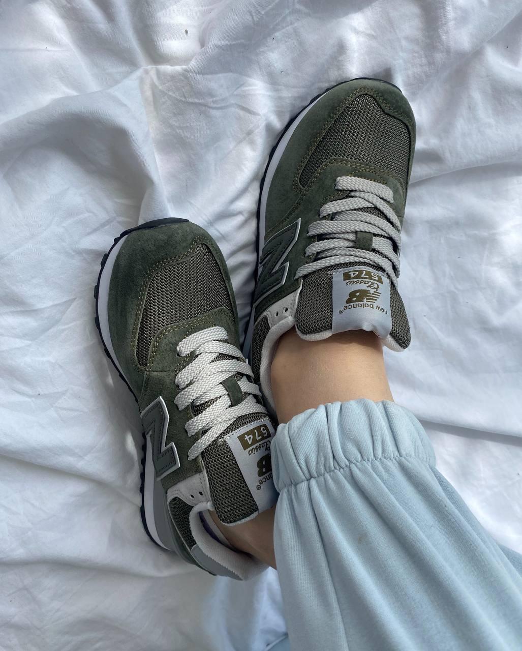 New Balance 574 Khaki Grey White
