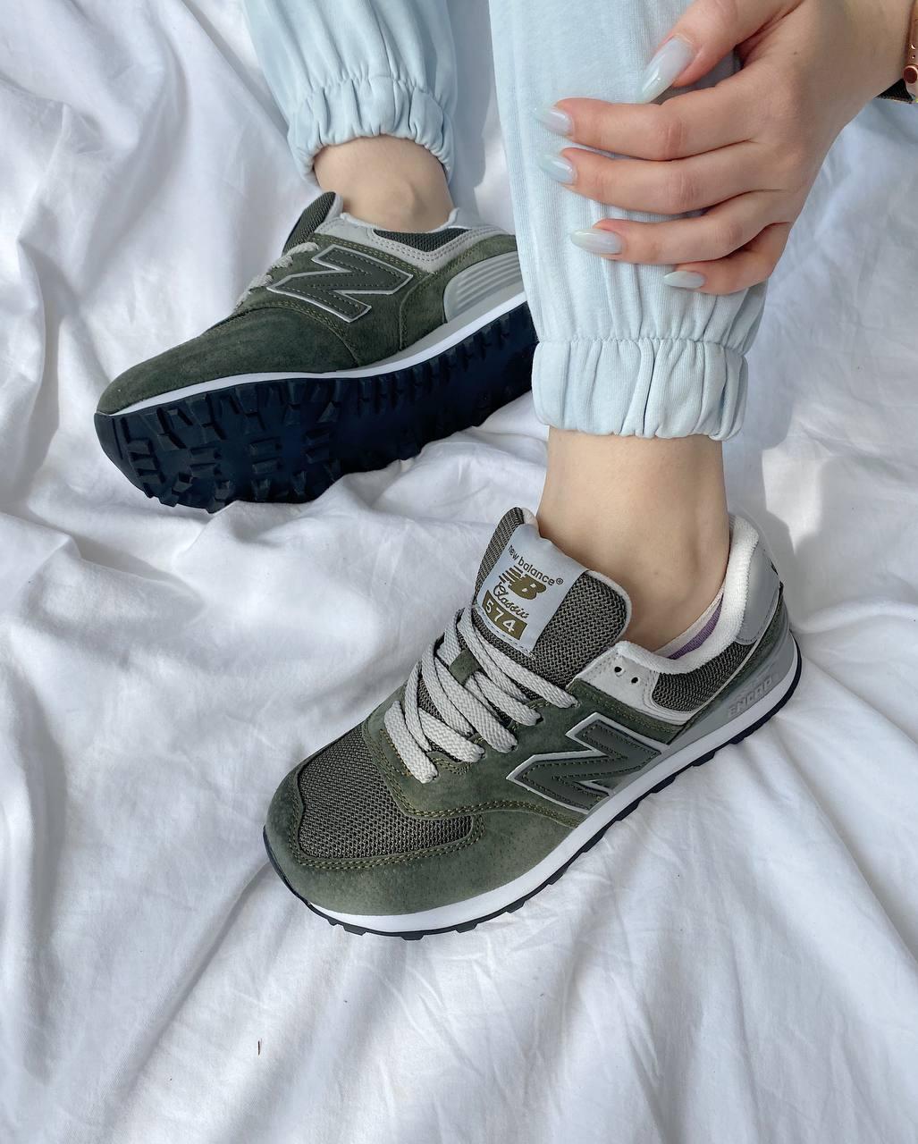New Balance 574 Khaki Grey White