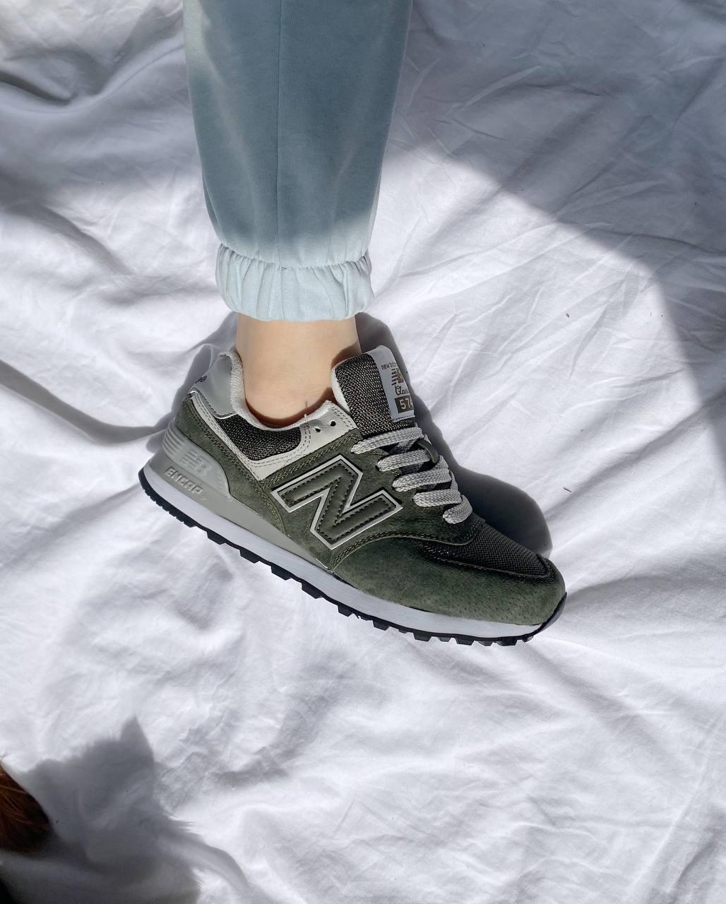 New Balance 574 Khaki Grey White