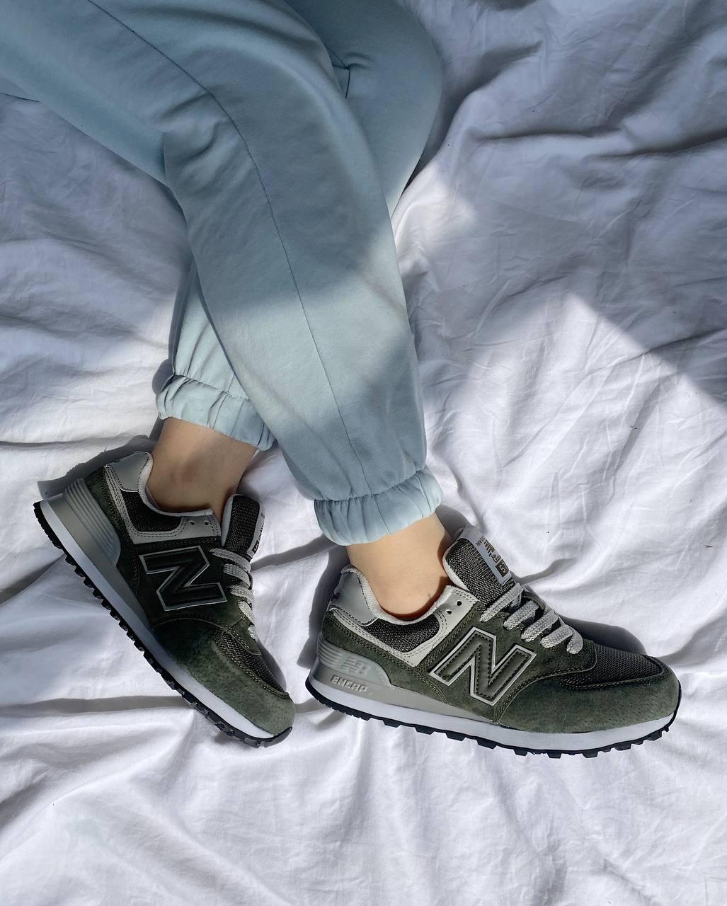 New Balance 574 Khaki Grey White