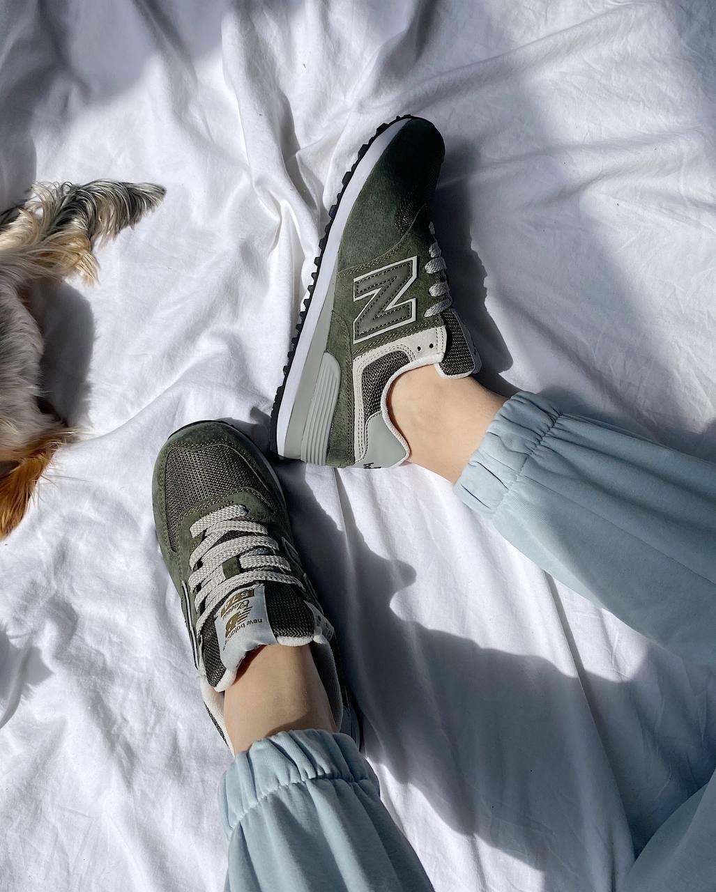 New Balance 574 Khaki Grey White