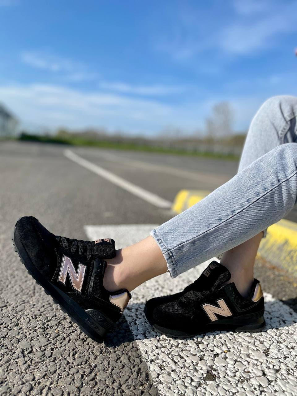 New Balance 574 Molten Metal Black Pink
